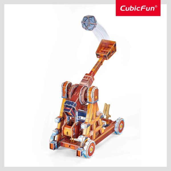 CUBICFUN - PUZZLE 3D CATAPULTA 84 PIESE CU BROSURA IN ROMANA - CUDS1086h