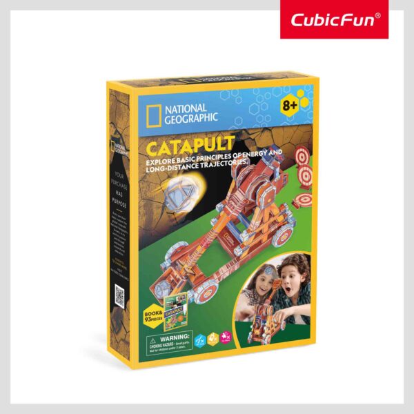 CUBICFUN - PUZZLE 3D CATAPULTA 84 PIESE CU BROSURA IN ROMANA - CUDS1086h