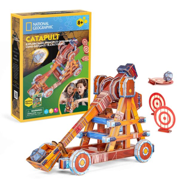 CUBICFUN - PUZZLE 3D CATAPULTA 84 PIESE CU BROSURA IN ROMANA - CUDS1086h