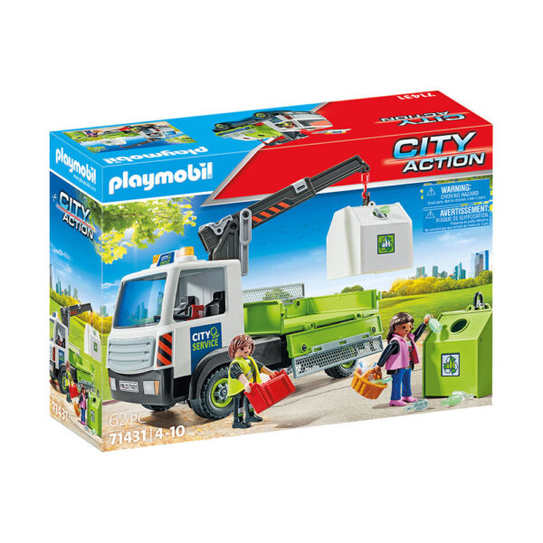 Playmobil - Camion De Reciclare Sticla Cu Container - PM71431