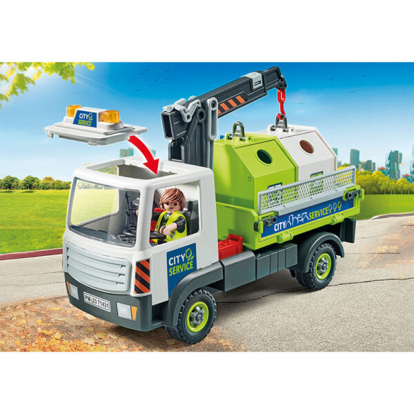 Playmobil - Camion De Reciclare Sticla Cu Container - PM71431