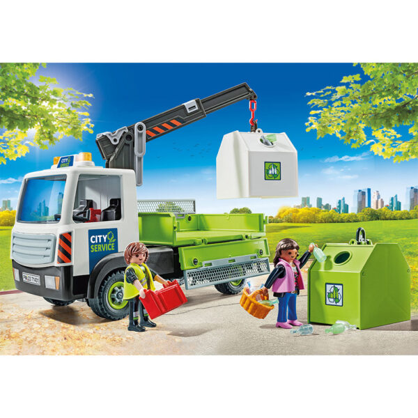 Playmobil - Camion De Reciclare Sticla Cu Container - PM71431