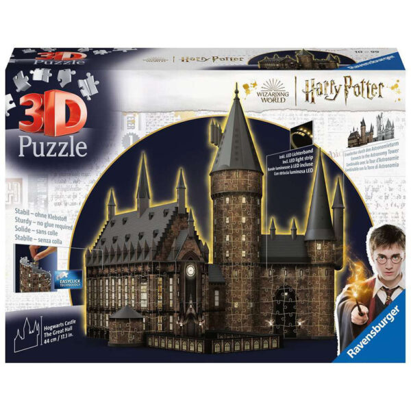 Ravensburger - Puzzle 3d Cu Led Harry Potter Sala Principala 540 Piese - RVS3D11550