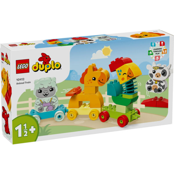 LEGO DUPLO - Tren cu animale 10412, 19 piese