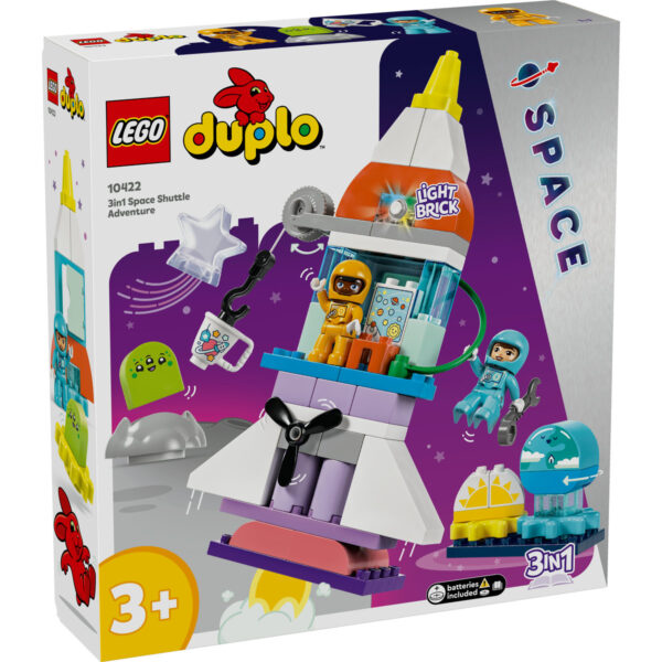 LEGO DUPLO - Aventura cu naveta spatiala 3in1 10422, 58 piese