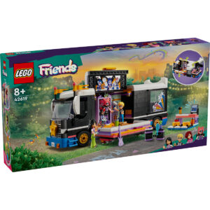 LEGO Friends - Autocar de turneu pentru staruri pop 42619, 845 piese