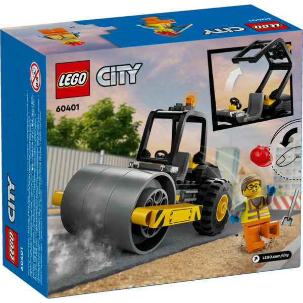 LEGO City - Cilindru compactor de santier 60401, 78 piese