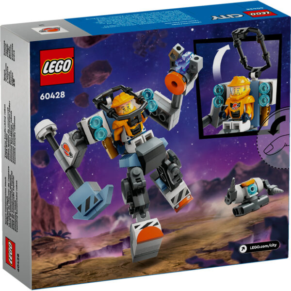 LEGO City - Robot spatial de constructii 60428, 140 piese