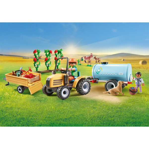 Playmobil - Tractor Cu Remorca Si Cisterna De Apa - PM71442