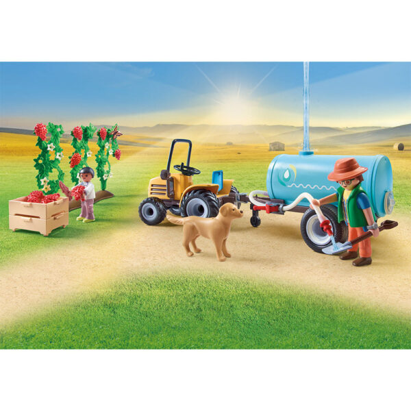 Playmobil - Tractor Cu Remorca Si Cisterna De Apa - PM71442