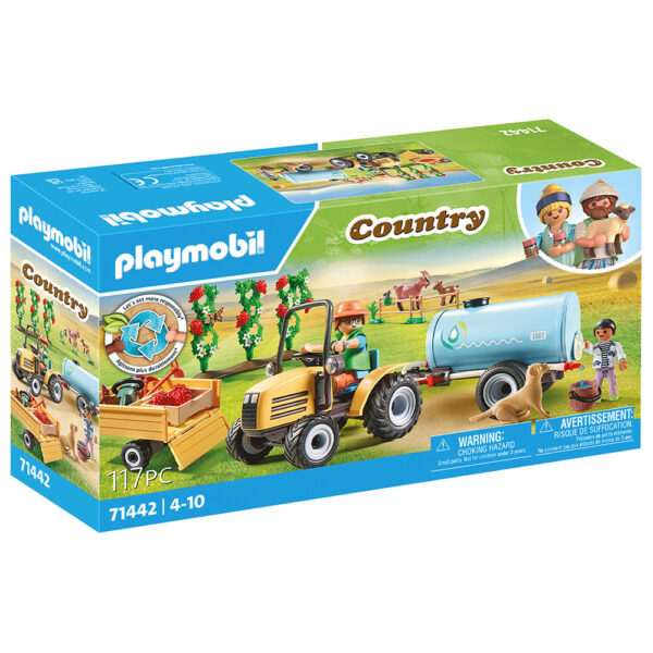 Playmobil - Tractor Cu Remorca Si Cisterna De Apa - PM71442