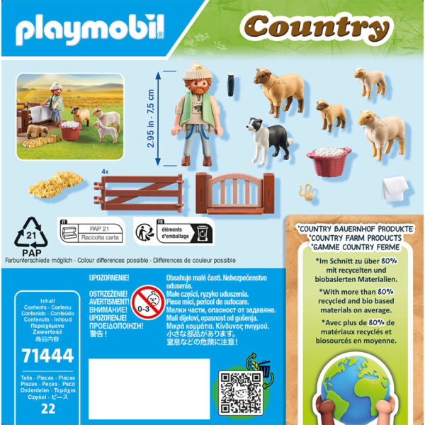 Playmobil - Tanarul Pastor Cu Turma De Oi - PM71444