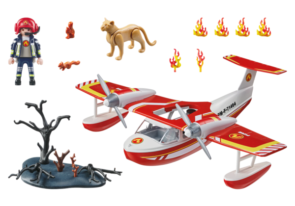 Playmobil-AVION ANTINCENDIU CU FUNCTIE DE STINGERE - PM71463