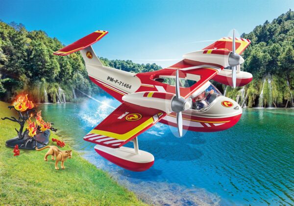 Playmobil-AVION ANTINCENDIU CU FUNCTIE DE STINGERE - PM71463