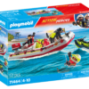 Playmobil-BARCA DE SALVARE CU SCUTER ACVATIC - PM71464