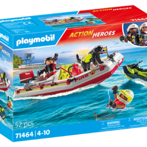 Playmobil-BARCA DE SALVARE CU SCUTER ACVATIC - PM71464