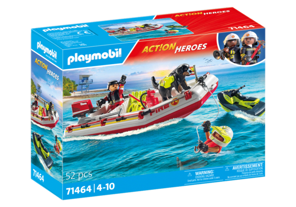 Playmobil-BARCA DE SALVARE CU SCUTER ACVATIC - PM71464