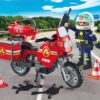 Playmobil-MOTOCICLETA DE POMPIERI LA LOCUL ACCIDENTULUI - PM71466