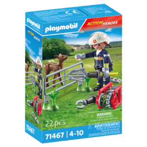 Playmobil-MISIUNEA POMPIERULUI DE SALVARE A ANIMALULUI - PM71467