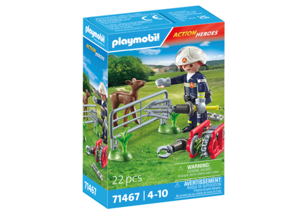 Playmobil-MISIUNEA POMPIERULUI DE SALVARE A ANIMALULUI - PM71467