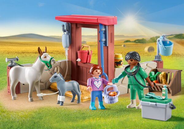 Playmobil-VETERINAR IN CURTEA FERMEI - PM71471