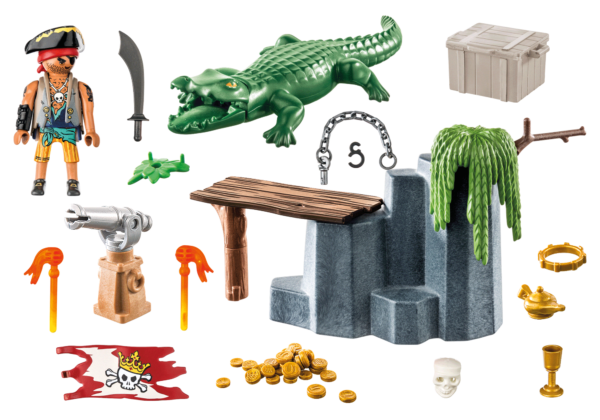 Playmobil-PIRAT CU ALIGATOR - PM71473