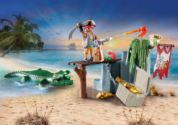 Playmobil-PIRAT CU ALIGATOR - PM71473