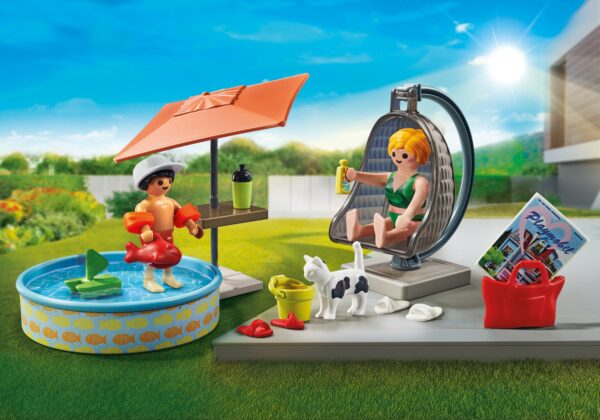 Playmobil-DISCTRACTIE LA PISCINA IN CURTE - PM71476