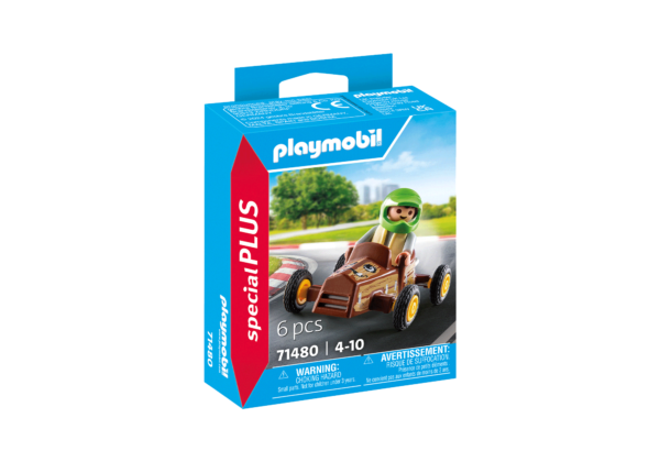 Playmobil-FIGURINA COPIL CU KART - PM71480
