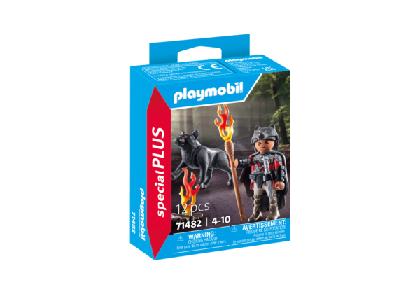 Playmobil-FIGURINA RAZBOINIC CU LUP - PM71482