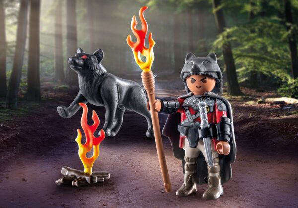 Playmobil-FIGURINA RAZBOINIC CU LUP - PM71482