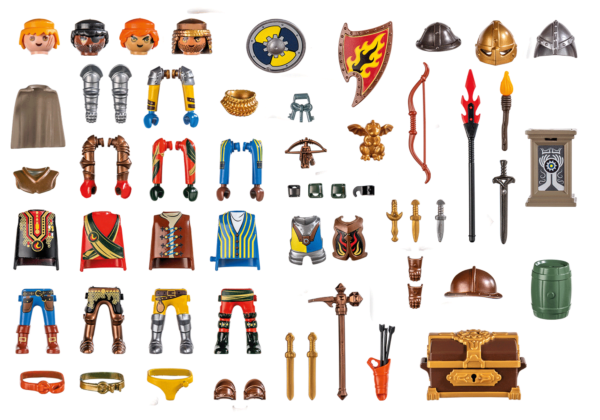 Playmobil-CREEAZA PROPRIA FIGURINA CAVALERII NOVELMORE - PM71487