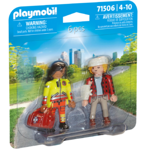 Playmobil-SET 2 FIGURINE PARAMEDIC CU PACIENT - PM71506