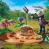 Playmobil-CUIB DE STEGOSAURUS SI HOT DE OUA - PM71526