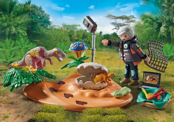 Playmobil-CUIB DE STEGOSAURUS SI HOT DE OUA - PM71526