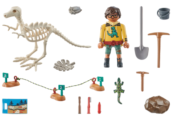 Playmobil-SAPATURI ARHEOLOGICE CU SCHELET DE DINOZAUR - PM71527