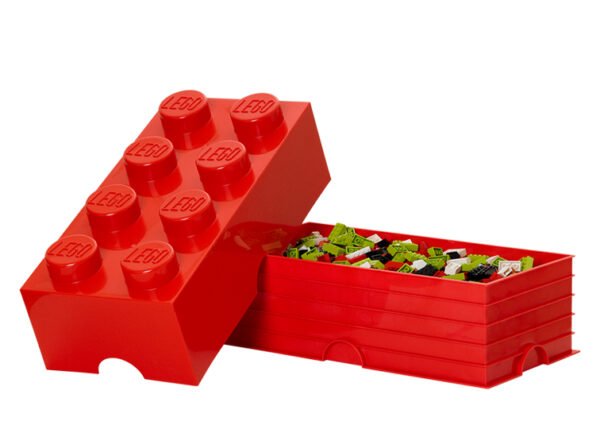 Cutii depozitare - Cutie depozitare LEGO 2x4 rosu 40041730, 0 piese