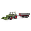 Bruder tractor Fendt Vario 211 cu incarcator frontal si remorca - BR02182