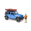 Bruder Jeep Wrangler Rubicon Unlimited cu caiac si figurina - BR02529