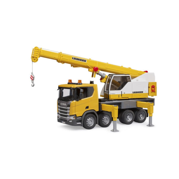 Bruder camion cu macara Scania Super 560R Liebherr cu lumini si sunete - BR03571