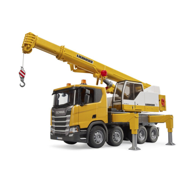 Bruder camion cu macara Scania Super 560R Liebherr cu lumini si sunete - BR03571
