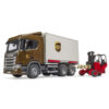 Bruder camion UPS Scania Super 560R si stivuitor - BR03582