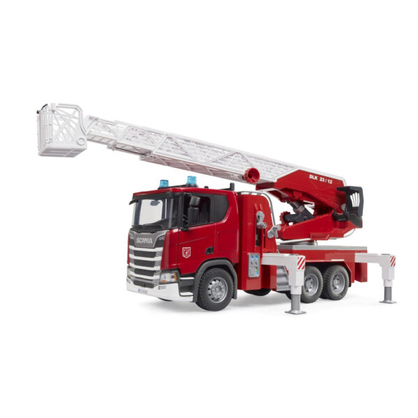 Bruder camion de pompieri Scania Super 560R cu scara pompa de apa si sirena - BR03591
