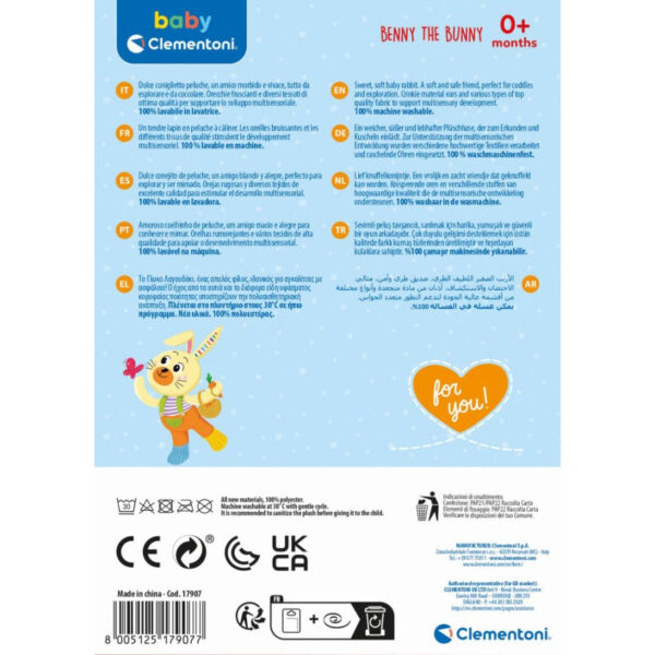 Jucarie de plus iepurasul Benny - CL17907