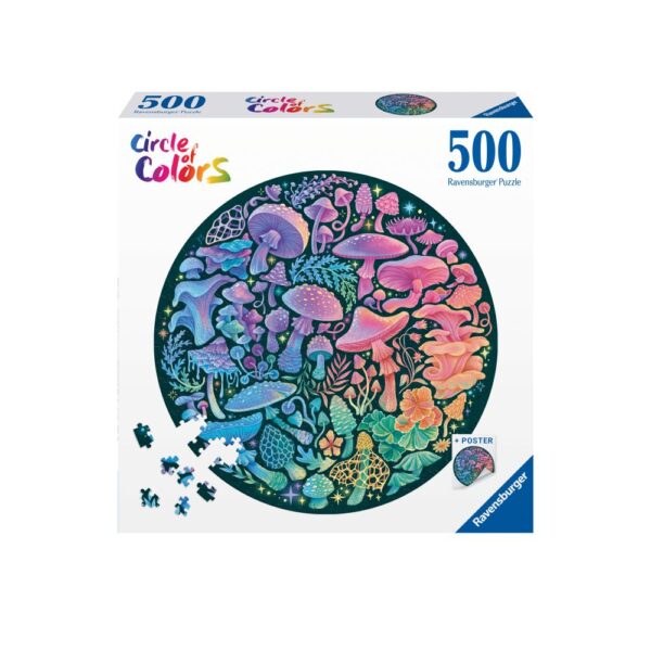 Puzzle cerc ciuperci 500 piese - RVSPA00822