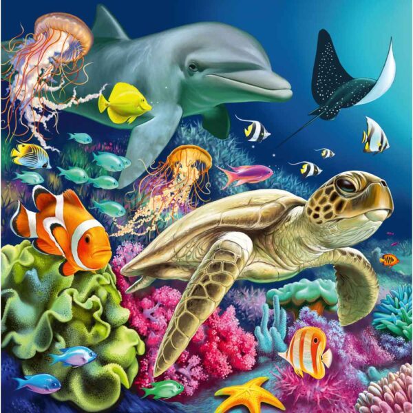 Puzzle animale in lumea subacvatica 3x49 piese - RVSPC00859