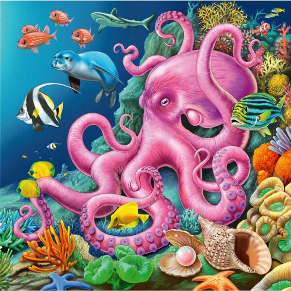 Puzzle animale in lumea subacvatica 3x49 piese - RVSPC00859