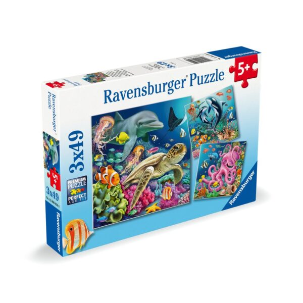 Puzzle animale in lumea subacvatica 3x49 piese - RVSPC00859
