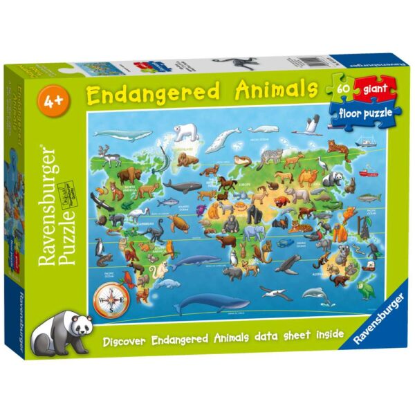 Puzzle mare de podea harta animale 60 piese - RVSPC05515