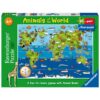 Puzzle mare de podea harta animalele lumii 60 piese - RVSPC07072